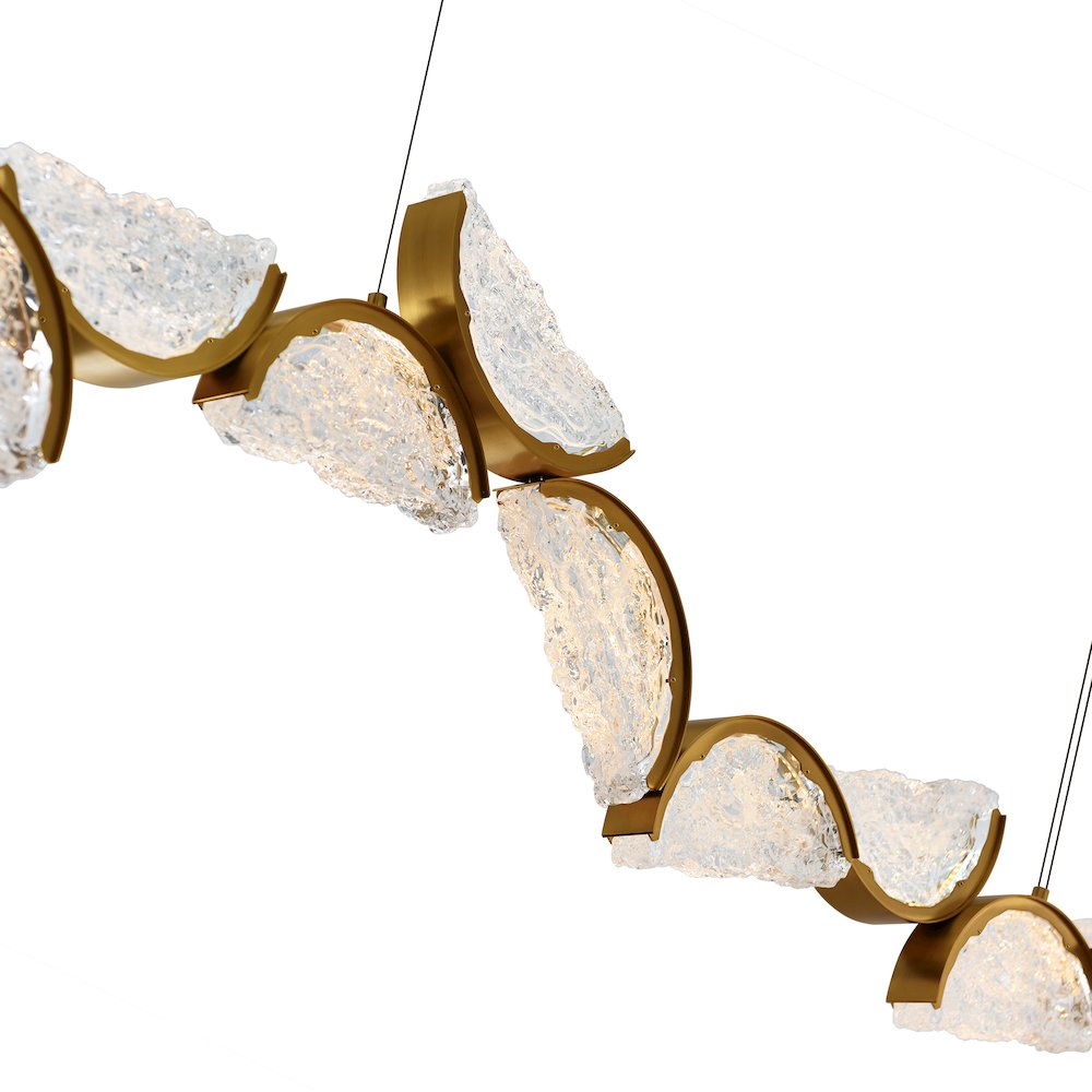 Moon Integrated LED Brass Chandelier. Picture 5