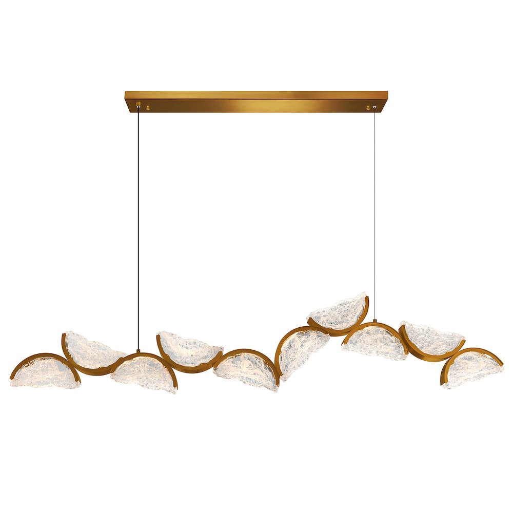 Moon Integrated LED Brass Chandelier. Picture 1