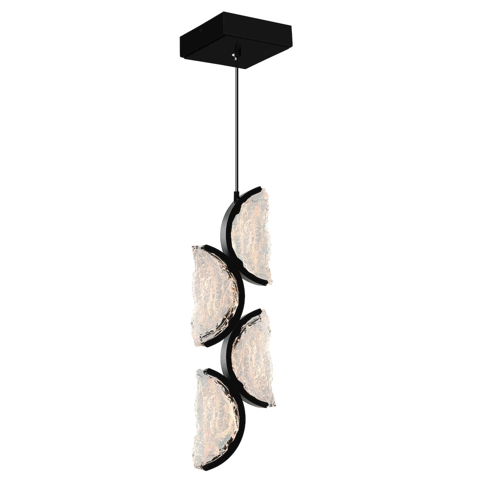 Moon Integrated LED Black Mini Pendant. Picture 1