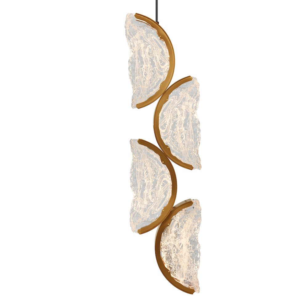 Moon Integrated LED Brass Mini Pendant. Picture 2