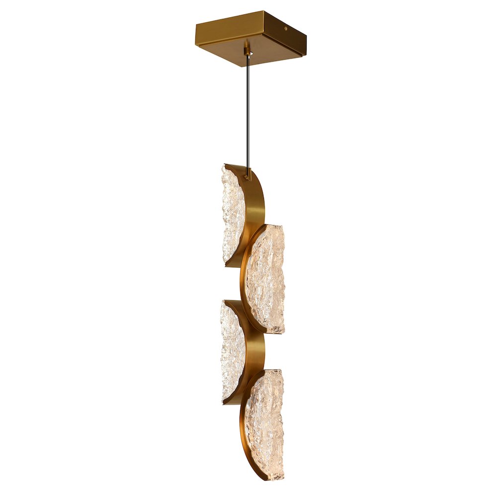 Moon Integrated LED Brass Mini Pendant. Picture 3