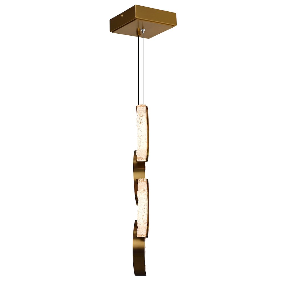 Moon Integrated LED Brass Mini Pendant. Picture 4