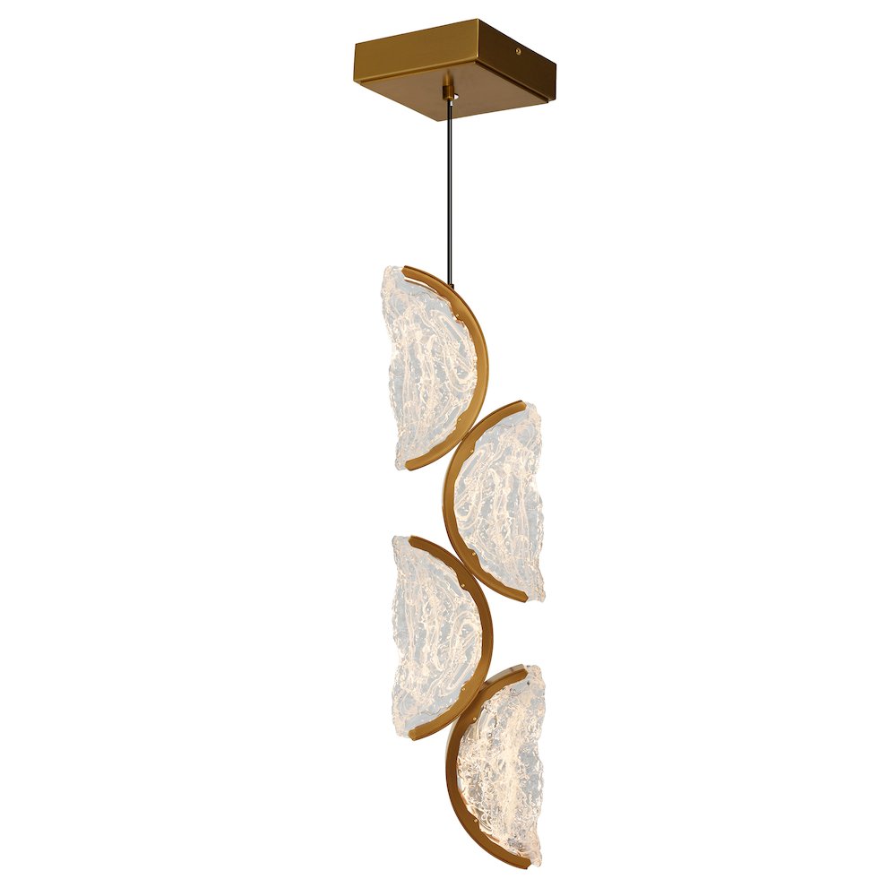 Moon Integrated LED Brass Mini Pendant. Picture 1