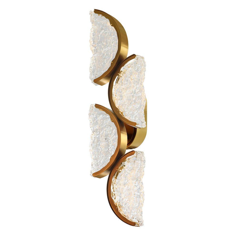 Moon Integrated LED Brass Wall Light. Picture 2
