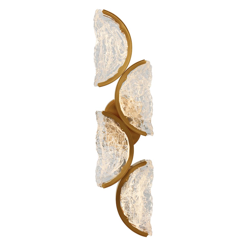 Moon Integrated LED Brass Wall Light. Picture 1