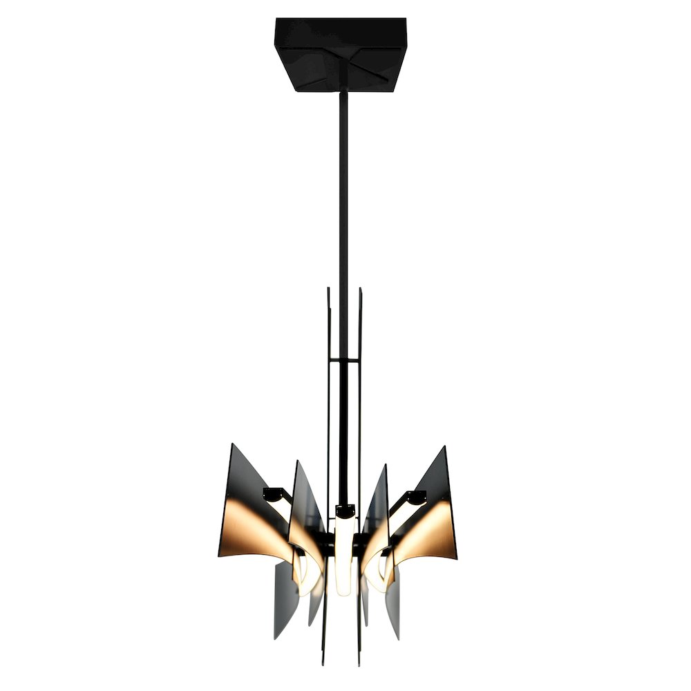Solara Integrated LED Black Chandelier. Picture 4