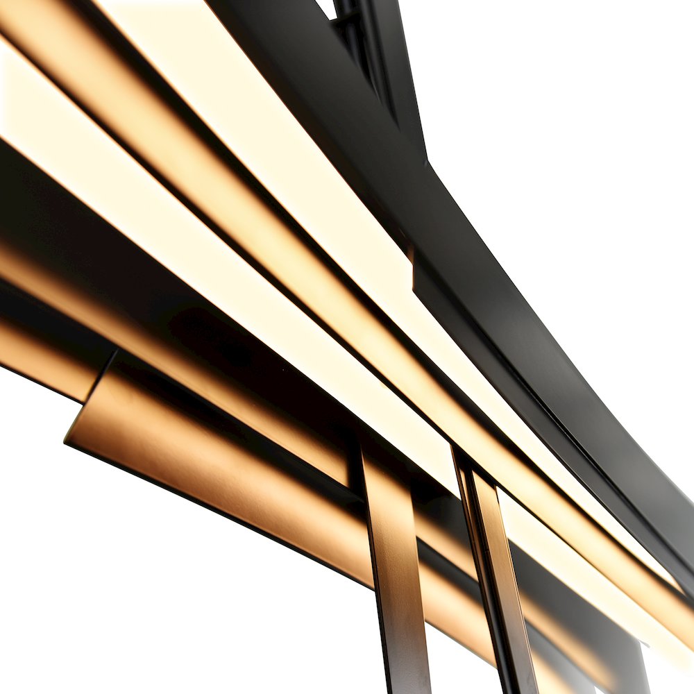 Solara Integrated LED Black Chandelier. Picture 6