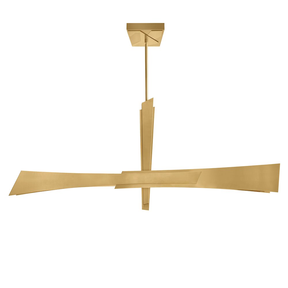 Solara Integrated LED Brass Chandelier. Picture 1