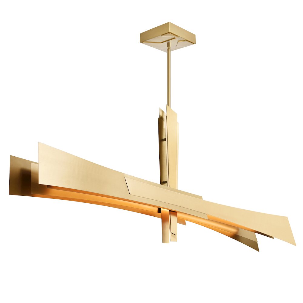 Solara Integrated LED Brass Chandelier. Picture 2