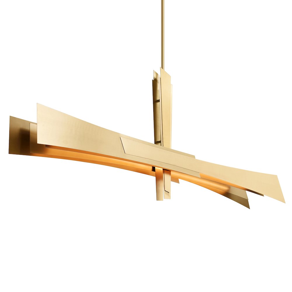 Solara Integrated LED Brass Chandelier. Picture 3