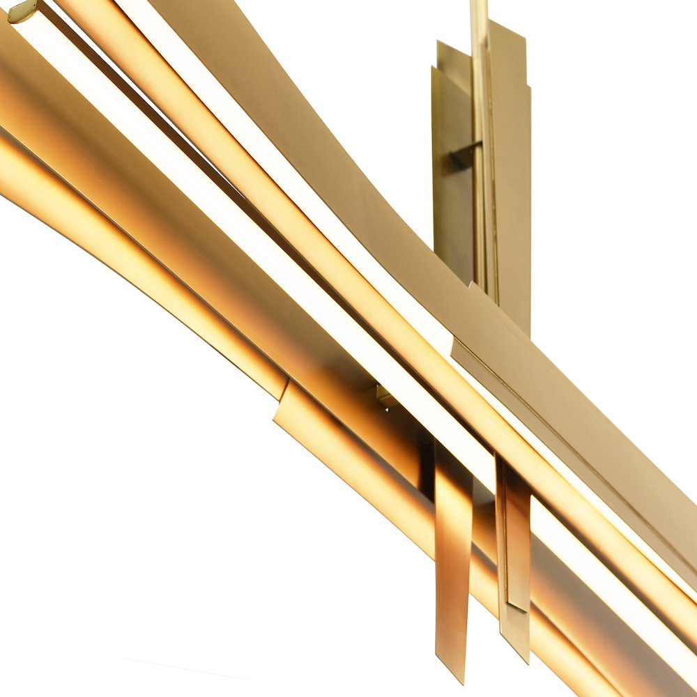Solara Integrated LED Brass Chandelier. Picture 6
