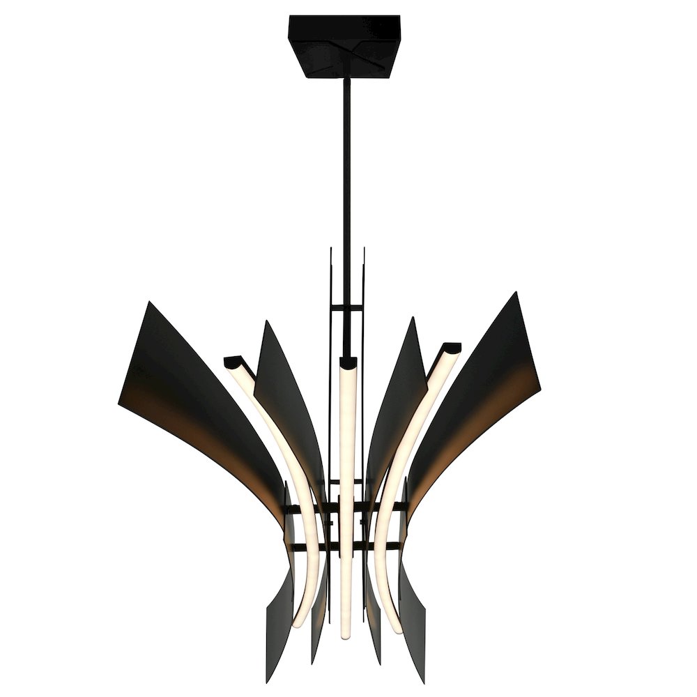 Solara Integrated LED Black Chandelier. Picture 4