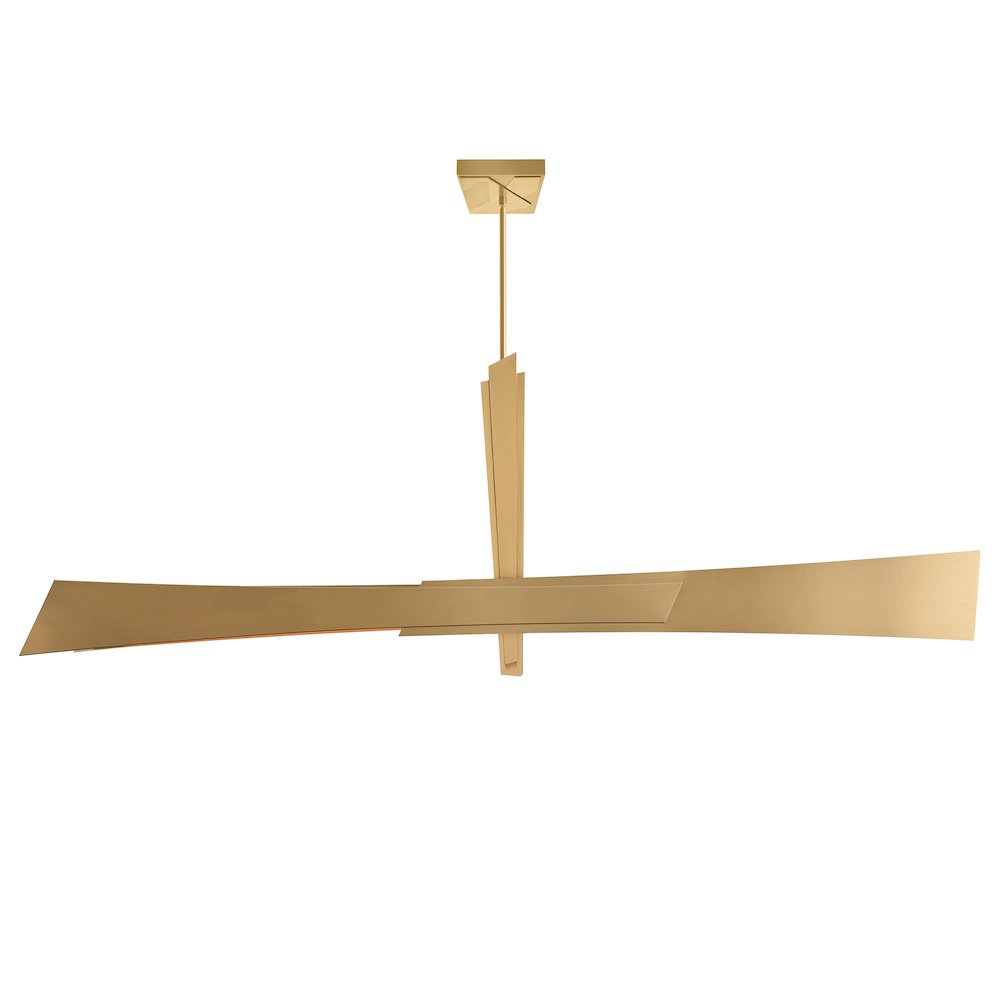 Solara Integrated LED Brass Chandelier. Picture 1