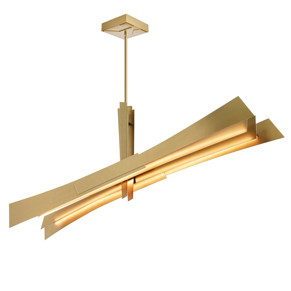 Solara Integrated LED Brass Chandelier. Picture 2