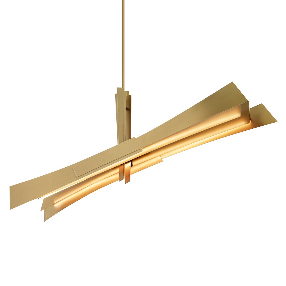 Solara Integrated LED Brass Chandelier. Picture 3