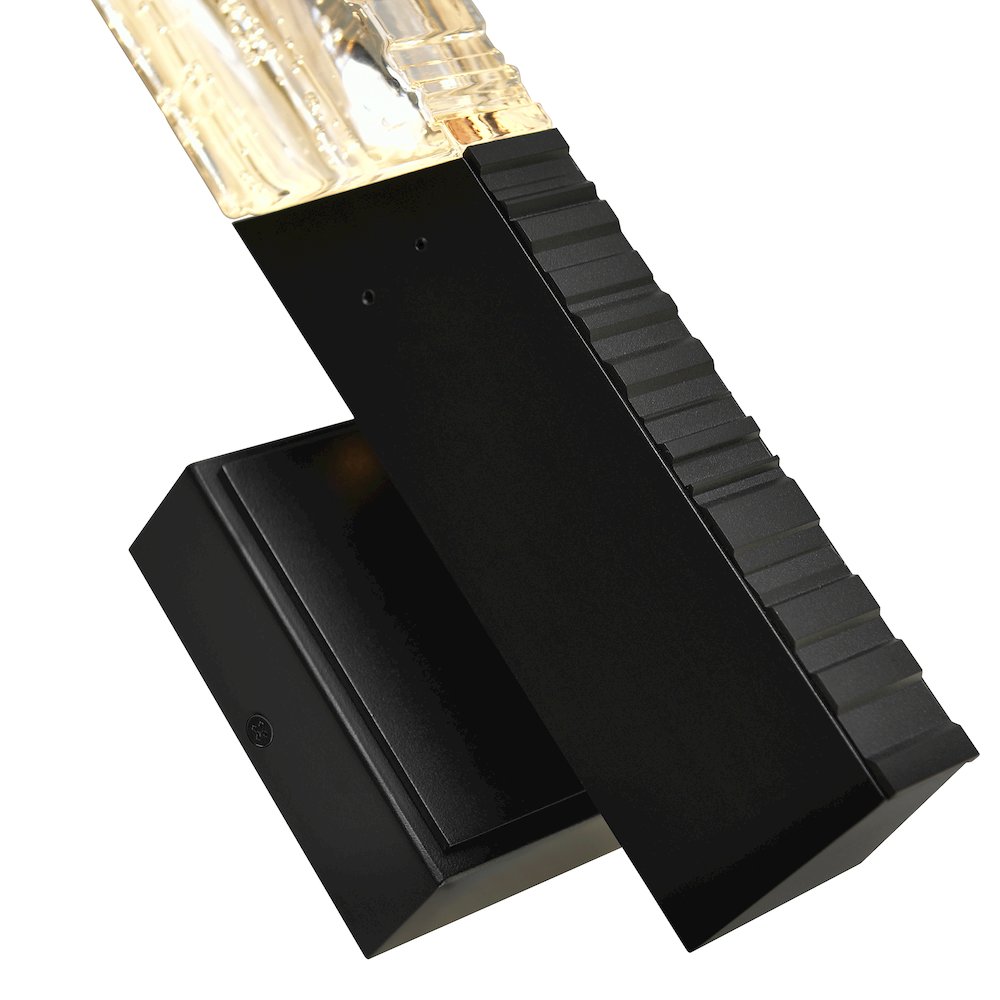 Petra Integrated LED 22in Sand Black Indoor-Outdoor Wall Light. Picture 6