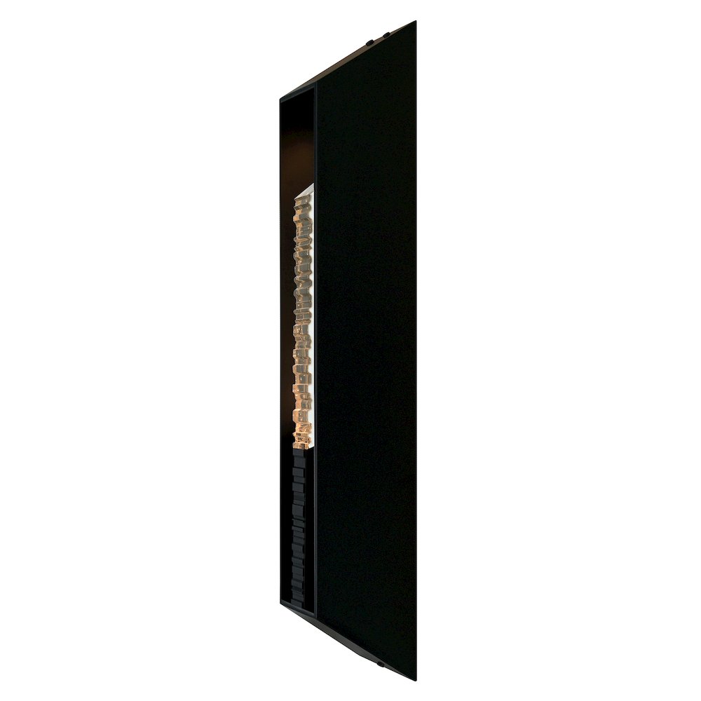 Petra Integrated LED 29in Sand Black Outdoor Wall Light with Handcrafted Glass. Picture 2