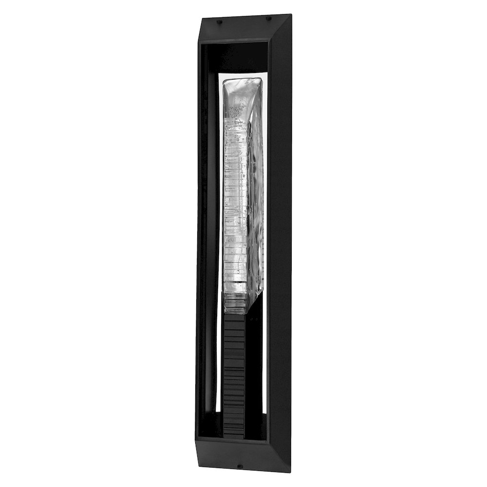 Petra Integrated LED 29in Sand Black Outdoor Wall Light with Handcrafted Glass. Picture 4