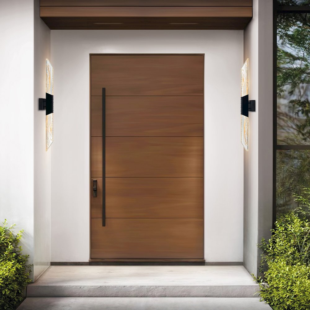 Petra Integrated LED 36in Sand Black Indoor-Outdoor Wall Light. Picture 10