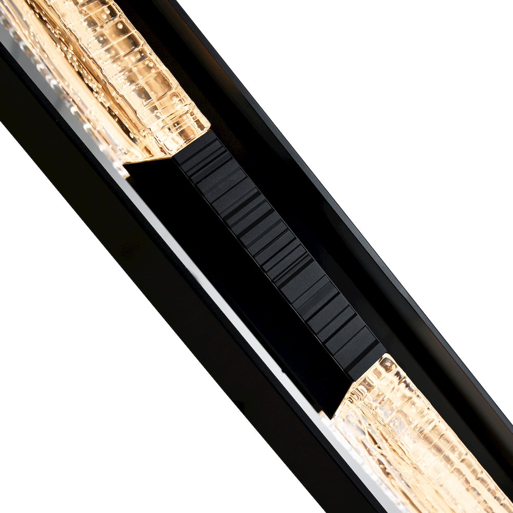 Petra Integrated LED 44in Sand Black Outdoor Wall Light with Handcrafted Glass. Picture 7