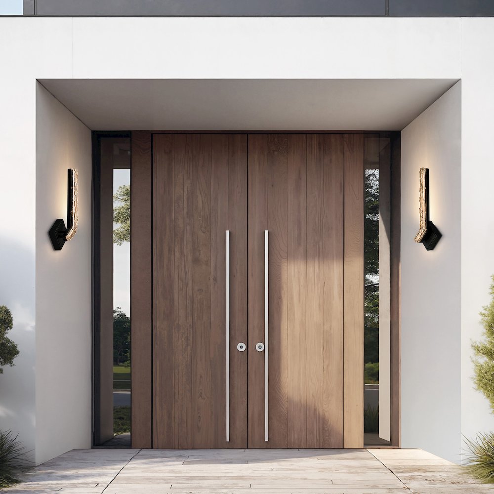 Contour Integrated LED 19in Sand Black Indoor-Outdoor Wall Light. Picture 10