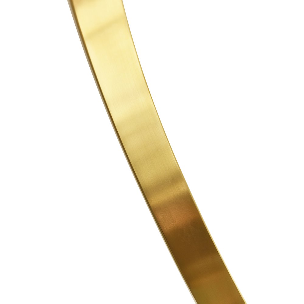 Curva Integrated LED 22in Brass Chandelier with Handcrafted Glass. Picture 7