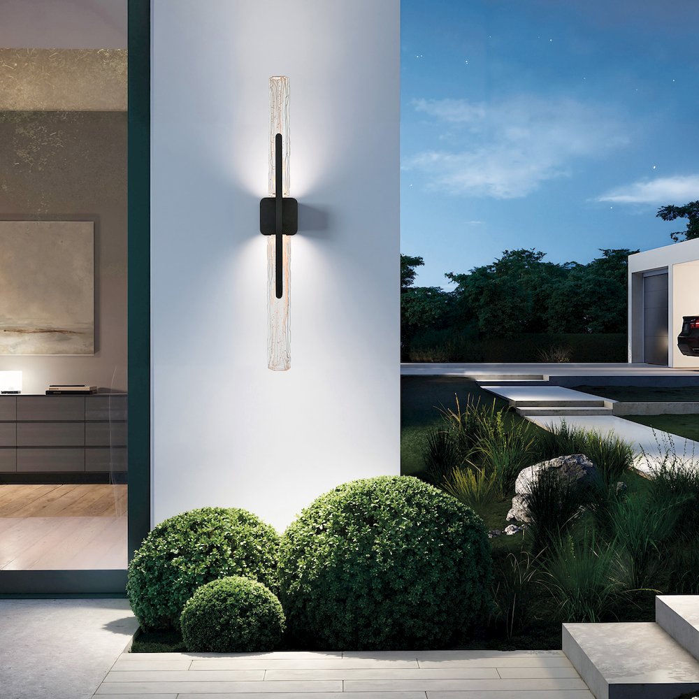 Curva Integrated LED 36in Sand Black Indoor-Outdoor Wall Light. Picture 2