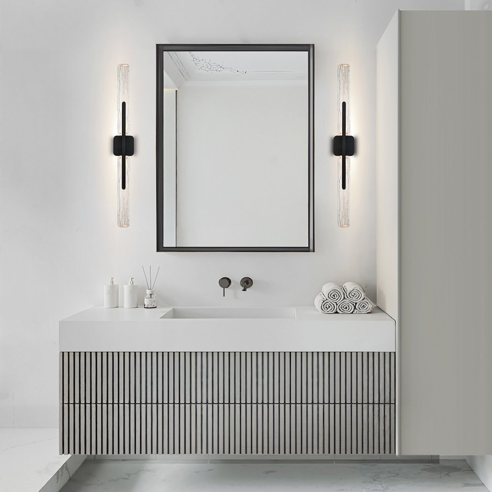 Curva Integrated LED 36in Sand Black Indoor-Outdoor Wall Light. Picture 10