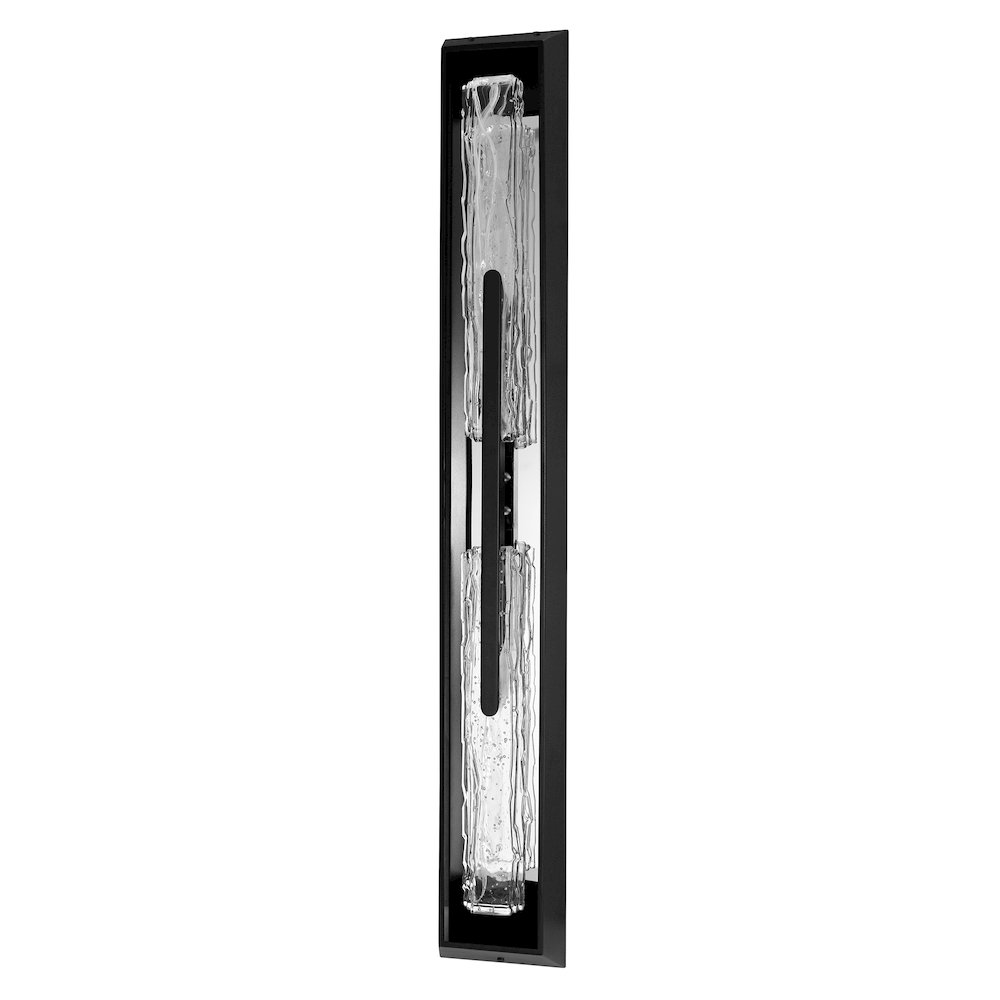 Curva Integrated LED 44in Sand Black Outdoor Wall Light with Handcrafted Glass. Picture 4