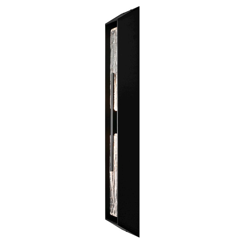 Curva Integrated LED 44in Sand Black Outdoor Wall Light with Handcrafted Glass. Picture 6