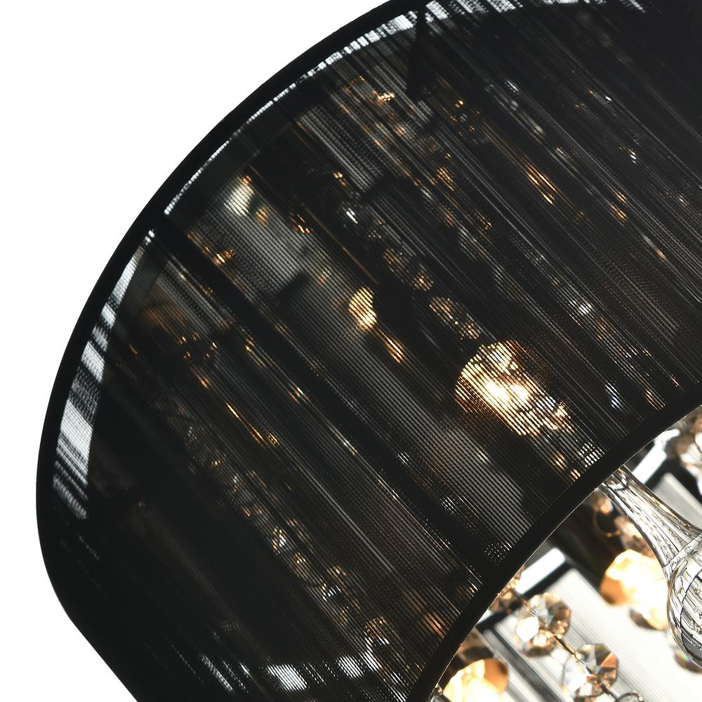 Water Drop 4 Light Drum Shade Flush Mount With Chrome Finish. Picture 5