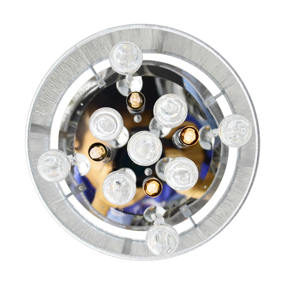 Water Drop 4 Light Drum Shade Flush Mount With Chrome Finish. Picture 2
