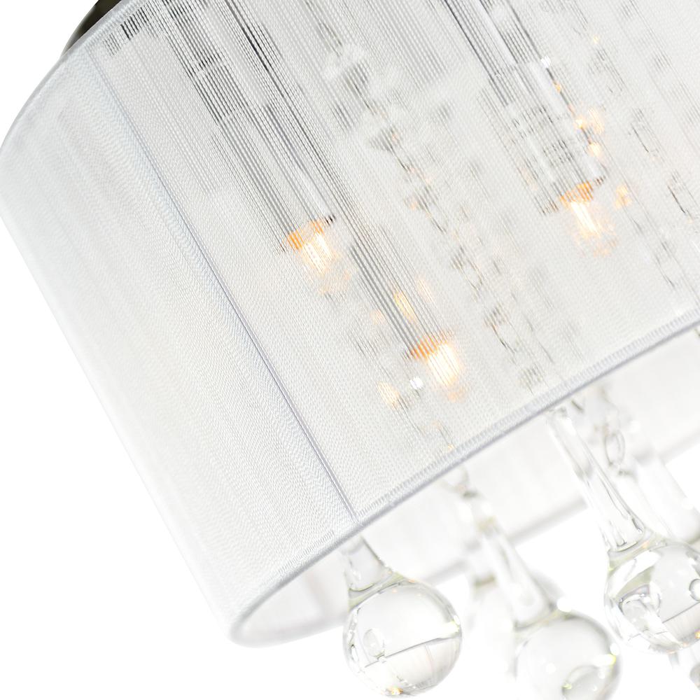 Water Drop 4 Light Drum Shade Flush Mount With Chrome Finish. Picture 4