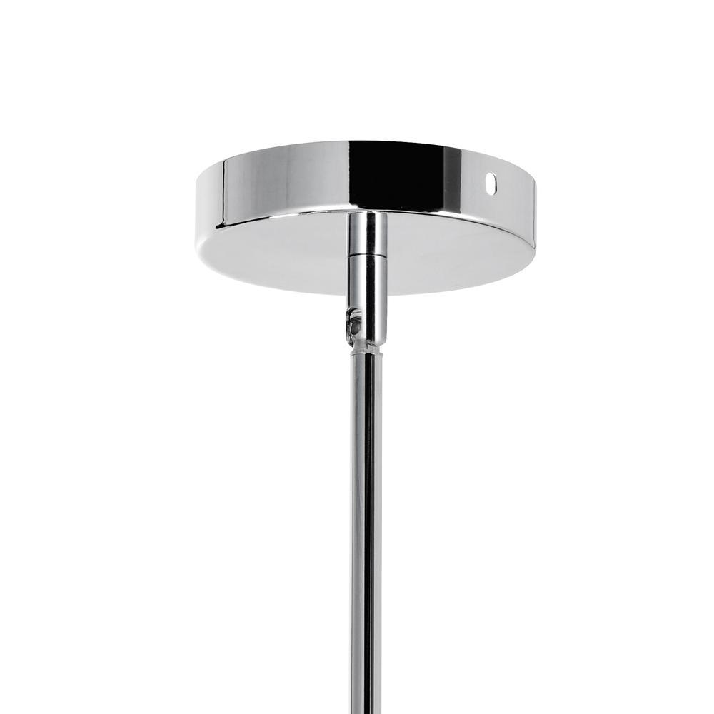 Water Drop 6 Light Drum Shade Chandelier With Chrome Finish. Picture 5