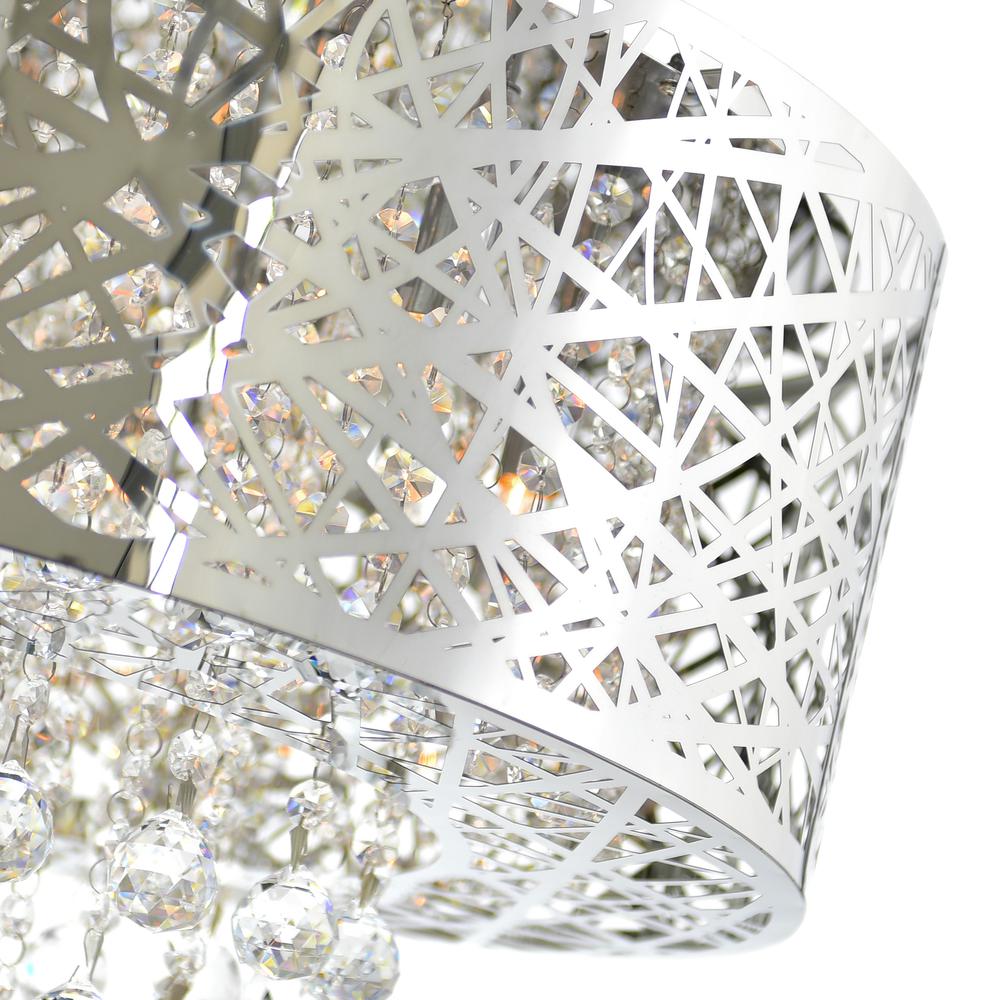 Eternity 9 Light Drum Shade Chandelier With Chrome Finish. Picture 5