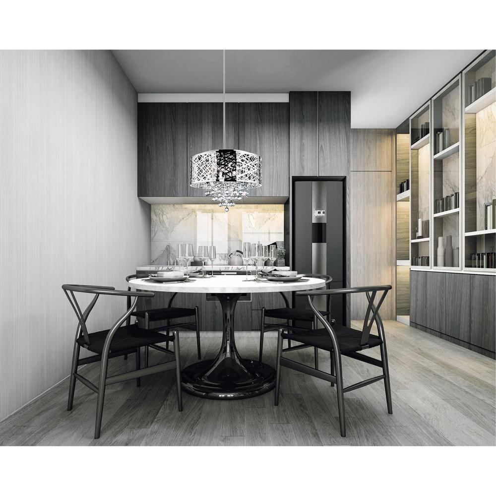 Eternity 9 Light Drum Shade Chandelier With Chrome Finish. Picture 7