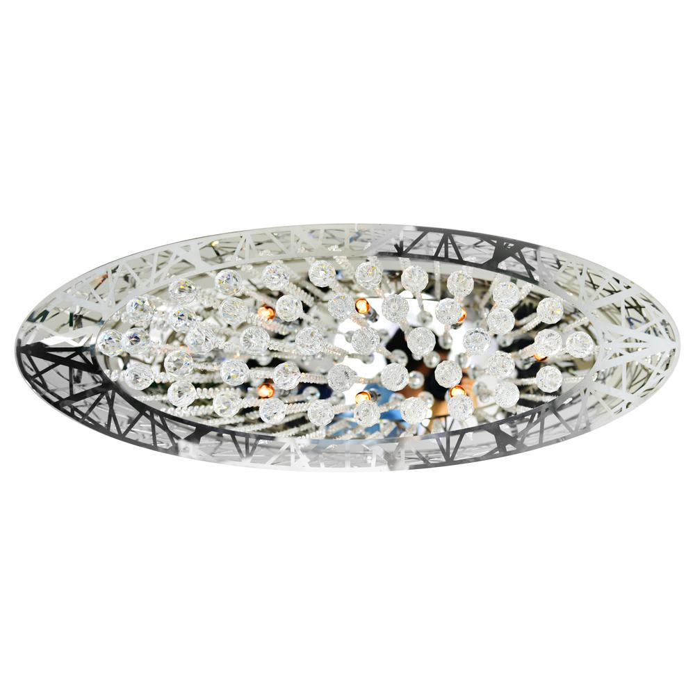 Eternity 8 Light Drum Shade Chandelier With Chrome Finish. Picture 4