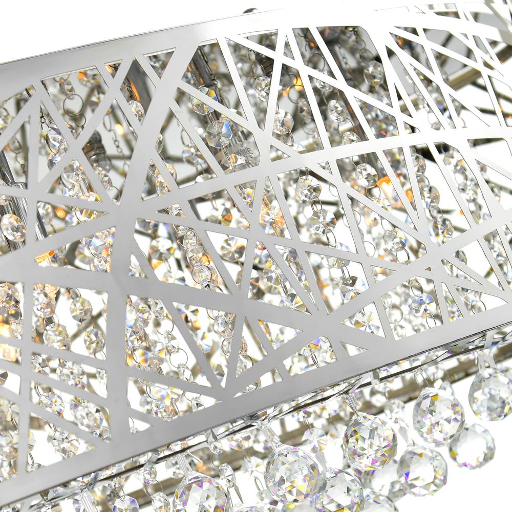 Eternity 8 Light Drum Shade Chandelier With Chrome Finish. Picture 5