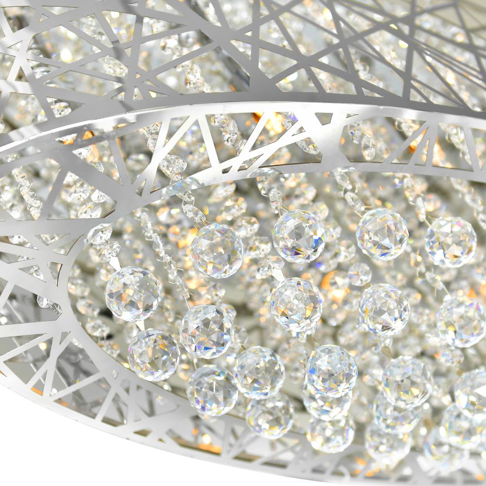 Eternity 8 Light Drum Shade Chandelier With Chrome Finish. Picture 6
