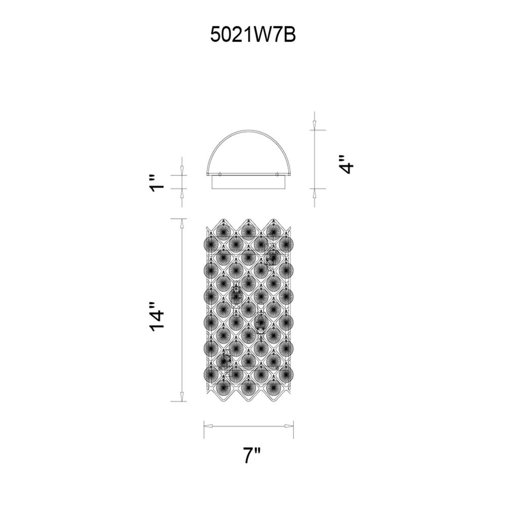 Chique 4 Light Wall Sconce With Chrome Finish. Picture 6