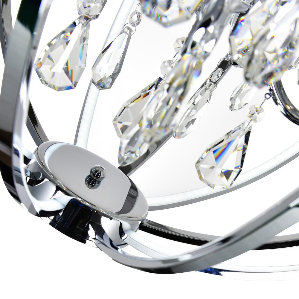 Abia 5 Light Up Chandelier With Chrome Finish. Picture 3