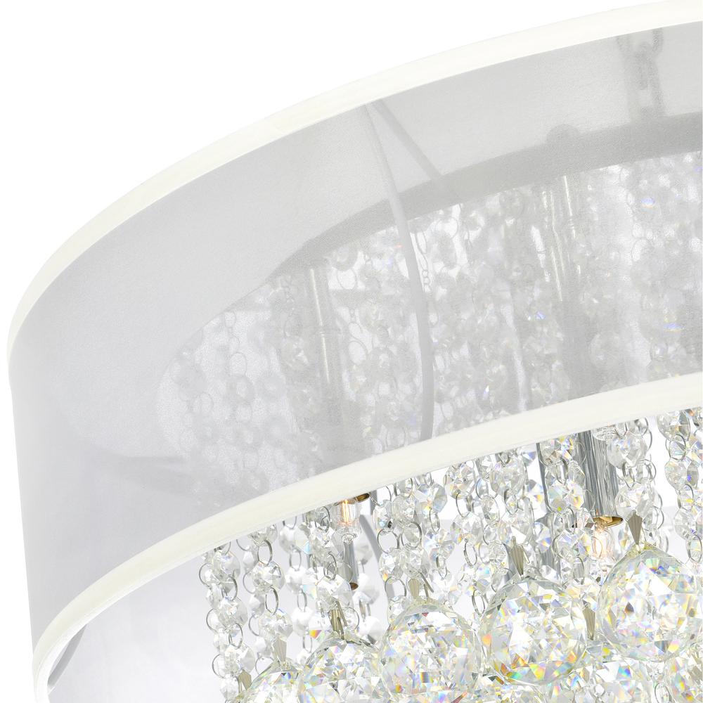 Radiant 12 Light Drum Shade Chandelier With Chrome Finish. Picture 5