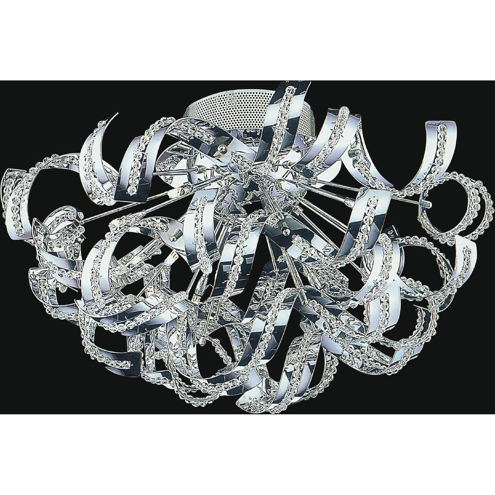 Swivel 13 Light Flush Mount With Chrome Finish. Picture 1