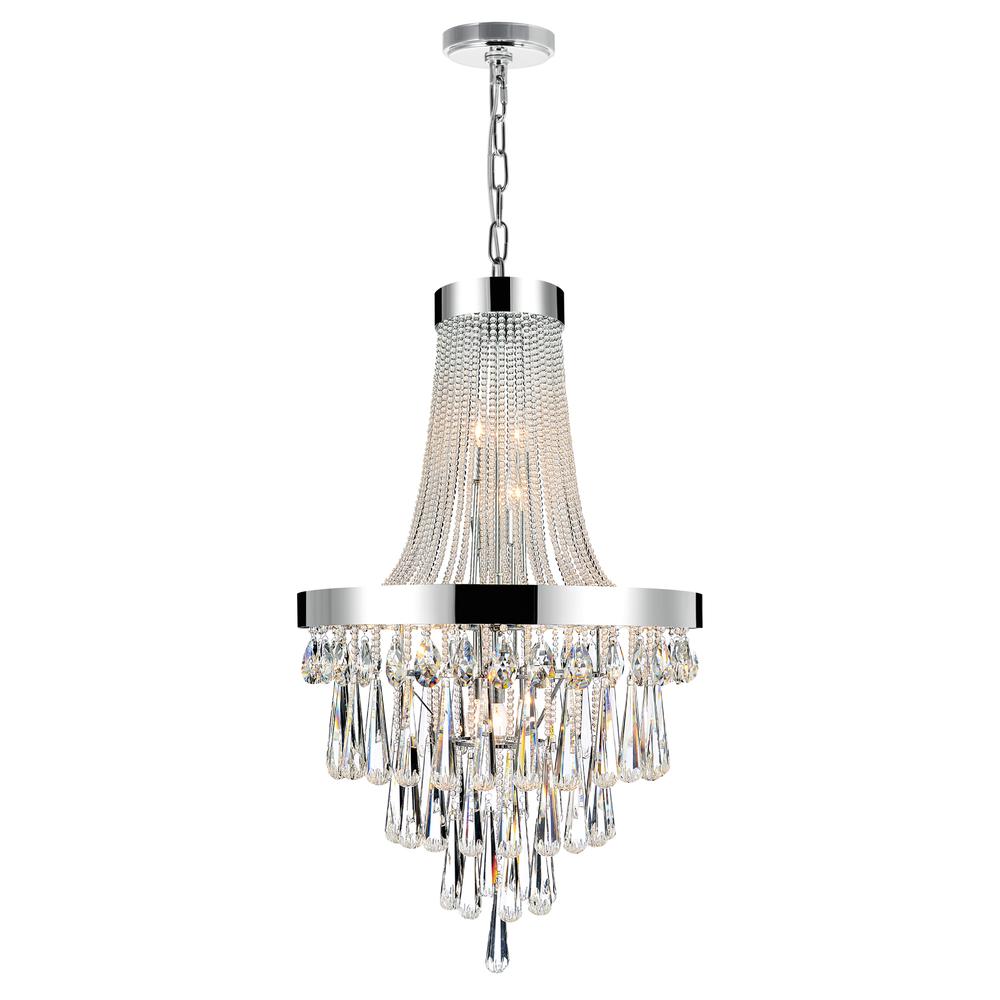 Vast 13 Light Down Chandelier With Chrome Finish. Picture 1