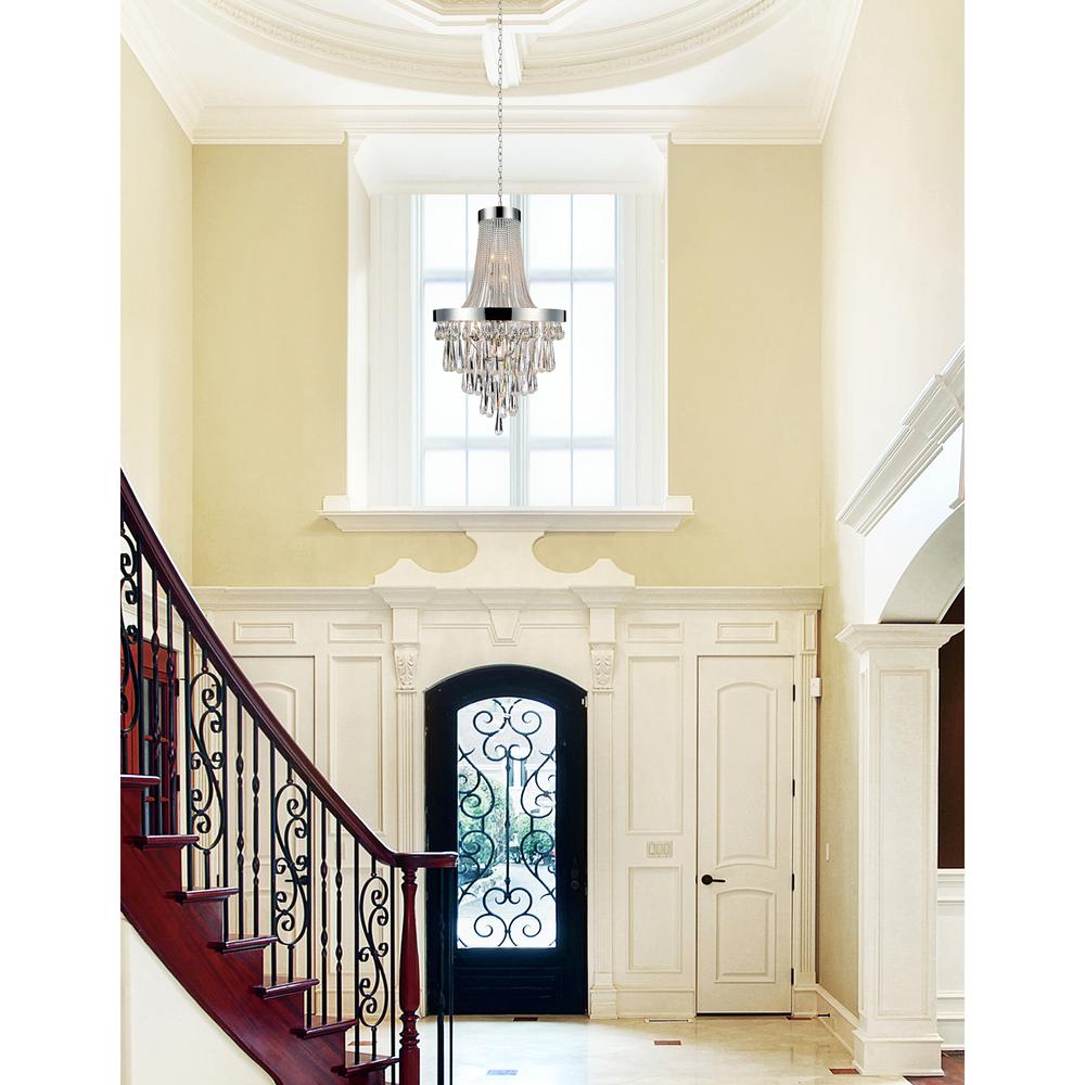 Vast 13 Light Down Chandelier With Chrome Finish. Picture 6