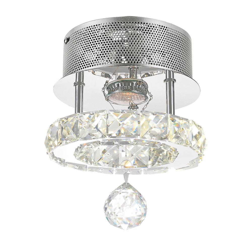 Ring LED Flush Mount With Chrome Finish. Picture 1