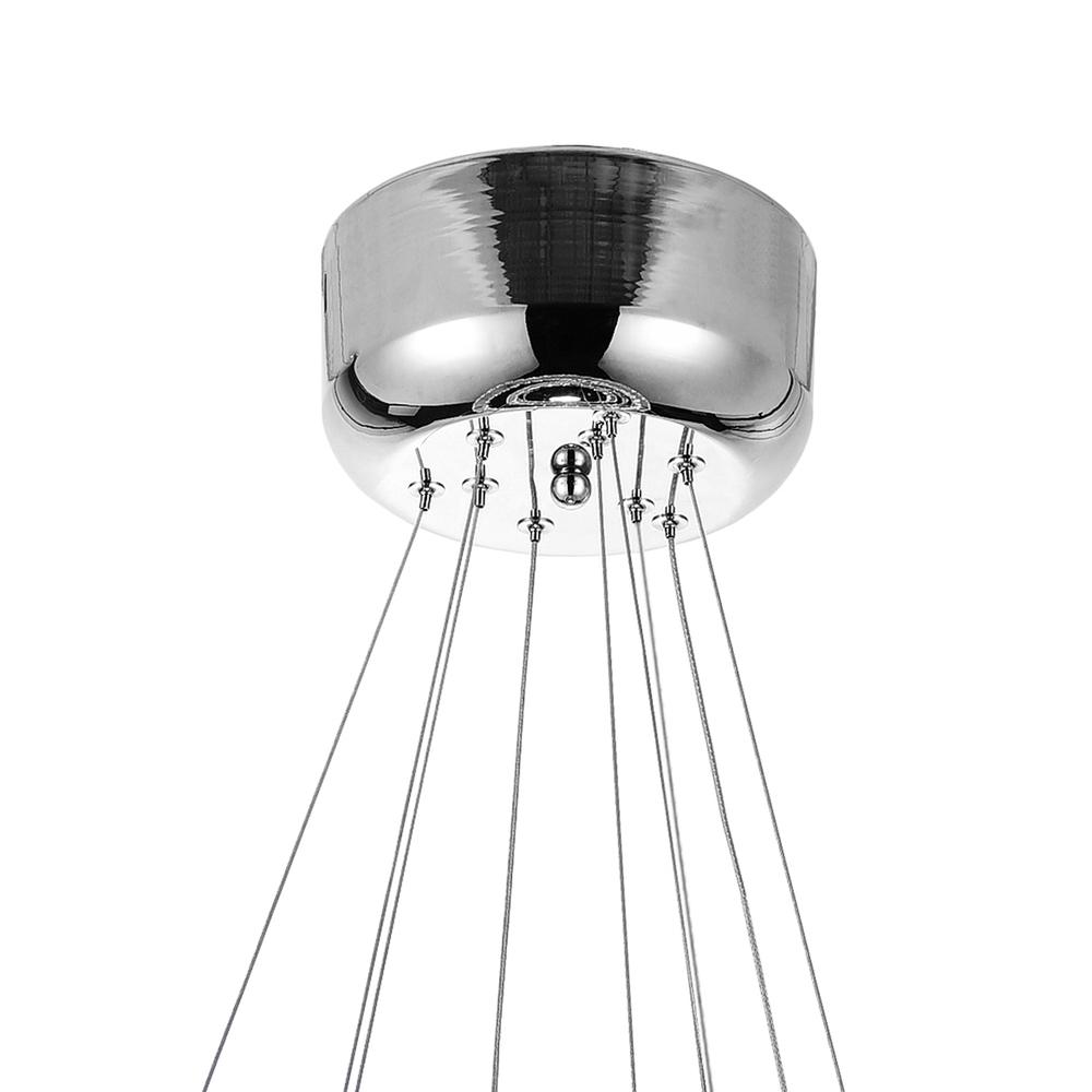 Ring LED Chandelier With Chrome Finish. Picture 5