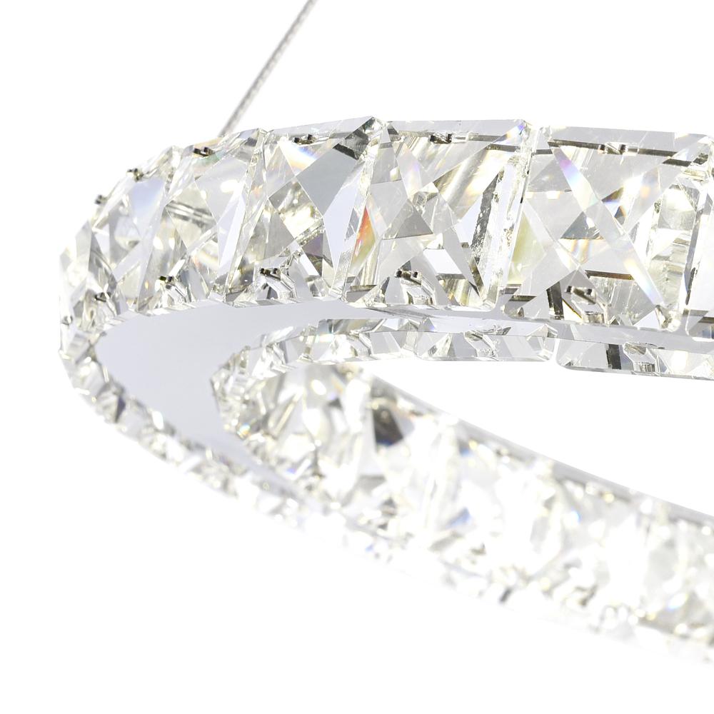 Ring LED Chandelier With Chrome Finish. Picture 3