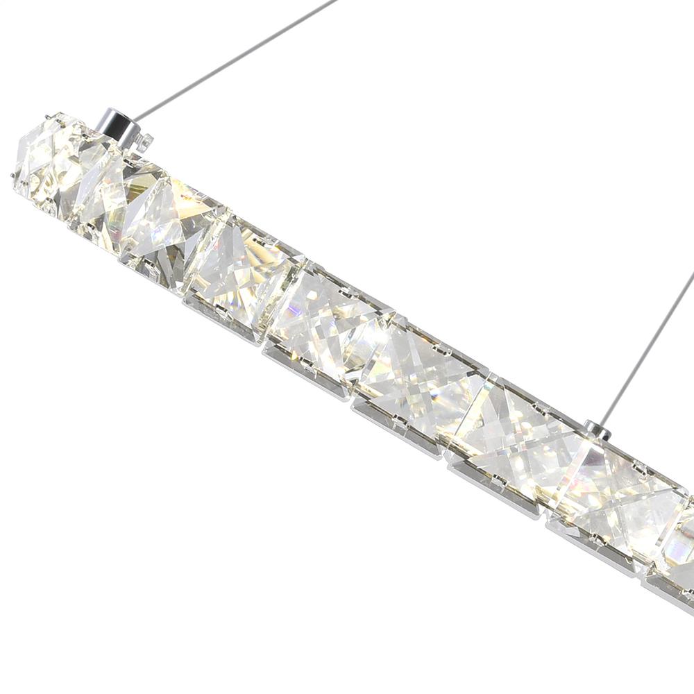 Ring LED Chandelier With Chrome Finish. Picture 4