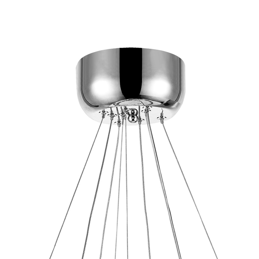 Ring LED Chandelier With Chrome Finish. Picture 5